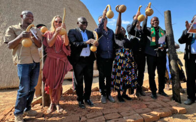 Brick by brick: community members build Mlawe Epicenter in Zambia